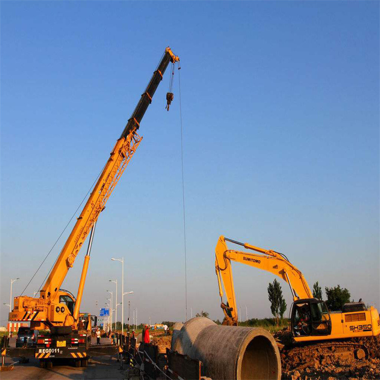 惠济挖机用吊车怎么吊